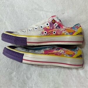 Converse RED edition; Colorful Low-Top Canvas Sneakers Purple Toe